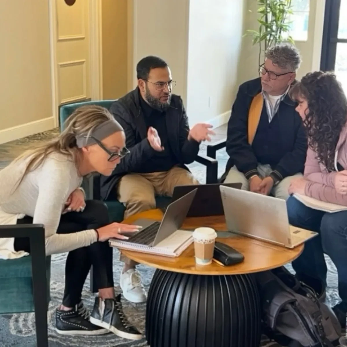 Muhammad with client team
